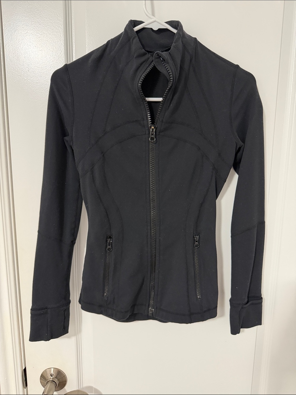 lululemon athletica Black Zip-Up Stretch Active Jacket